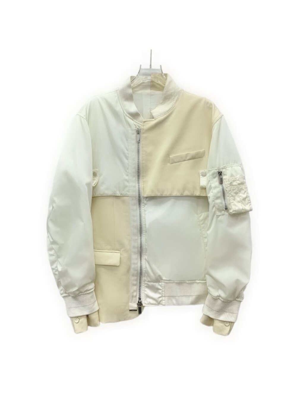 Dior x Sacai Color-Block Logo Embroidered Bomber Jacket
